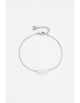Mini Pearl Bracelet - Silver