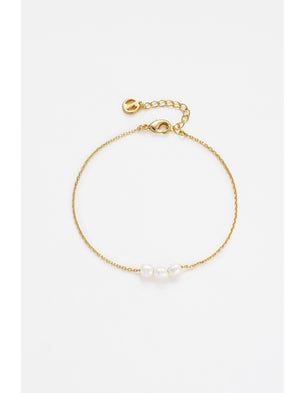 Mini Pearl Bracelet - Gold