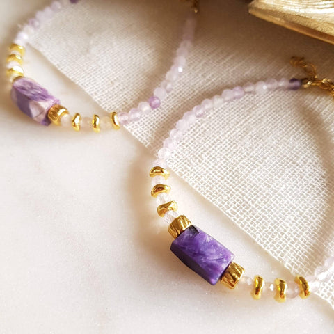 GINANDGER BRACELET - CHAROITE - SANA