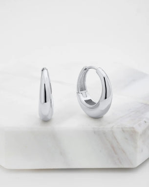 Cleo Hoop - Large/Silver