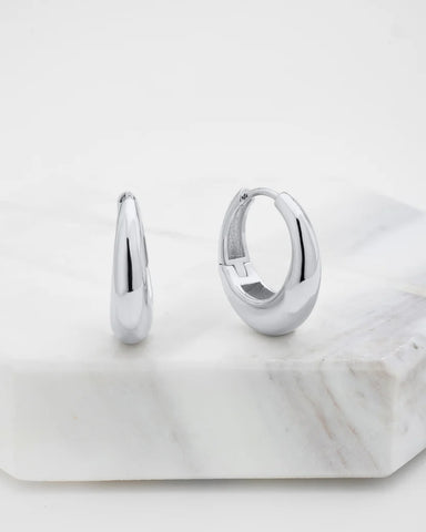 Cleo Hoop - Large/Silver