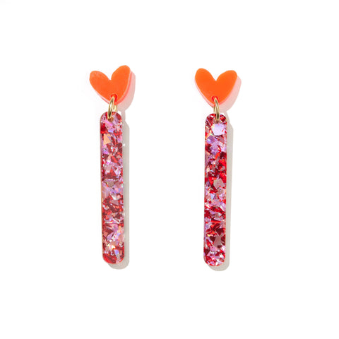 Lovely Earrings // Pink and Red