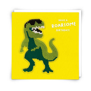 T Rex Reusable Reversible Sequin Patch