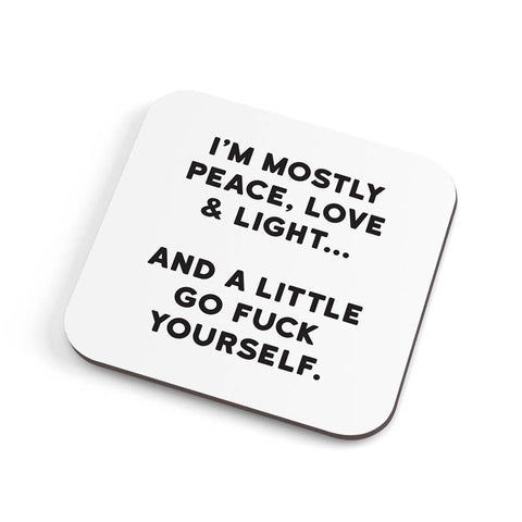Peace Coaster - corked backed and reusable!