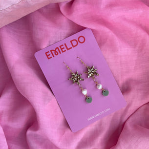 Penny Earrings // Gold, Stars and Pearls