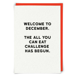 Welcome to December All You Can Eat