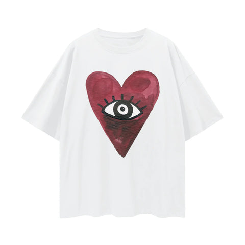 Burgundy Hearts Club Tee