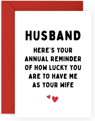 Husband Annual Reminder