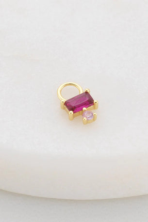 ZAFINO Baguette charm - ruby