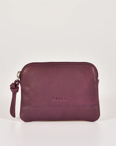 Gabee Amara Leather Pouch - Mulberry