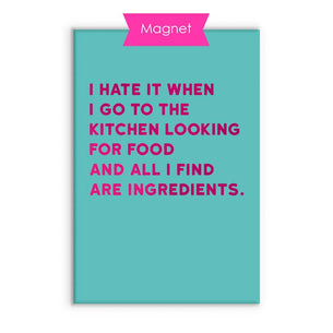 Ingredients Fridge Magnet
