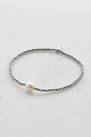 Lily Bracelet - Silver Pearl