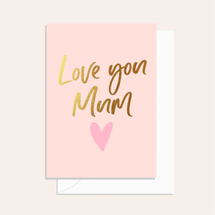 Love You Mum Blush Heart