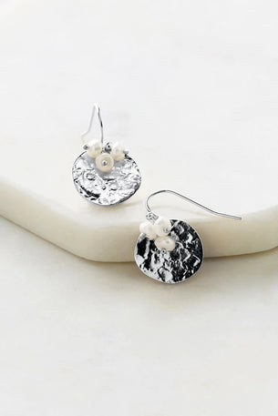 Eloise Earring - Silver Pearl