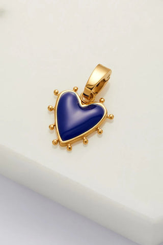 Heart Charm - Blue