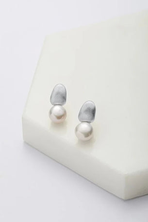 Brielle Earring - Brushed Silver