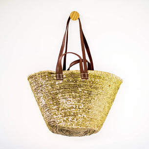 Gold Sequined Basket