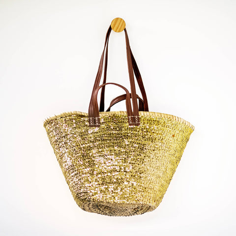 Gold Sequined Basket