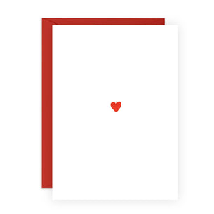 SIMPLE RED HEART Love Card for Him, Her