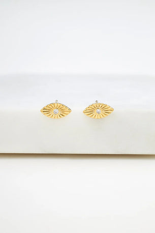 Evil Eye Stud Earring - Gold