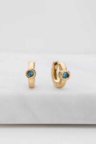 Luna Huggie - Turquoise Gold