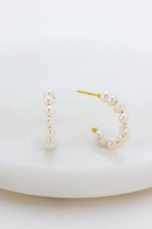 Ally Hoop - Gold Pearl