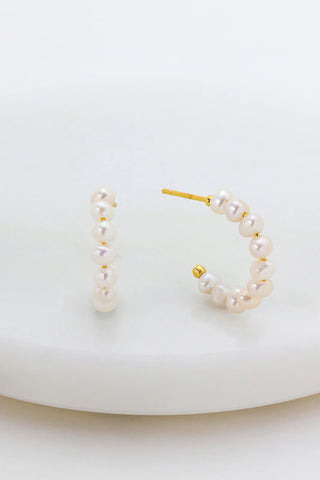 Ally Hoop - Gold Pearl