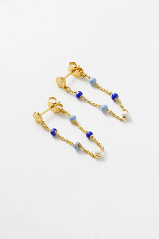 Charlotte Earring - Gold/Blue
