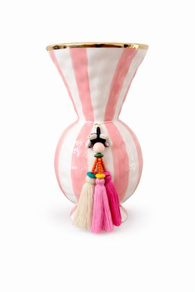 Hand Painted Fiesta Vase - Pink