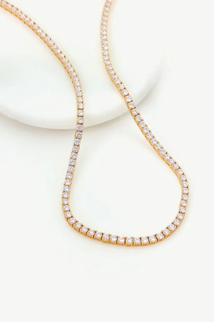 Dani Tennis Necklace - Gold