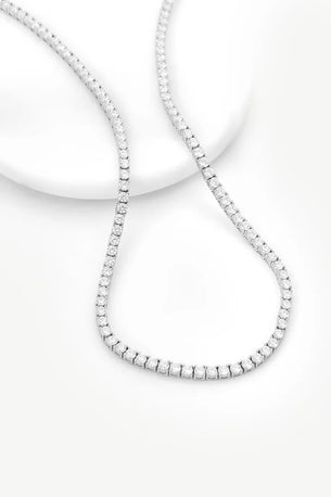 Dani Tennis Necklace - Silver