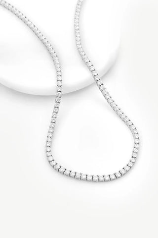 Dani Tennis Necklace - Silver