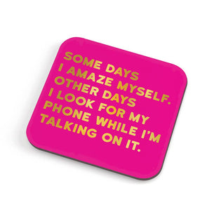 Amaze Coaster - corked backed and reusable!