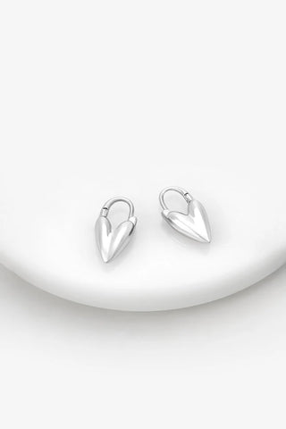 Jess Heart Hoop - Silver