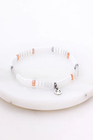 Tile Bracelet - Rose Silver
