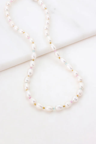Aria Pearl Necklace - Pastel