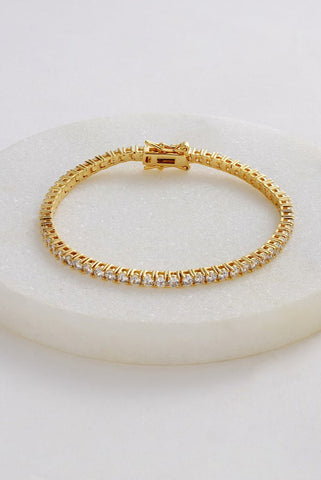 18cm Dani Tennis Bracelet - Gold