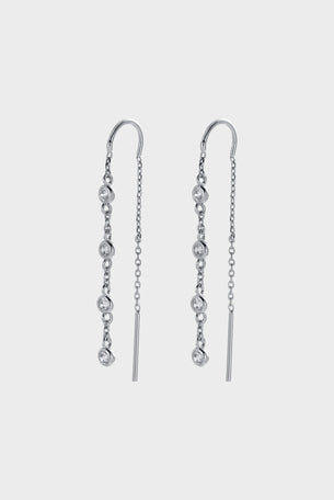 Adele Thread Earring - Silver