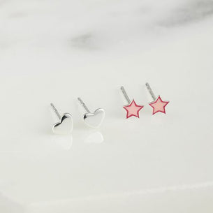 Star Stud Set  - Pink