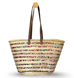 2 Duck Trading Banded Multi-Coloured Sequined Basket
