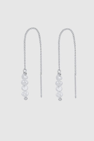 Scarlette Thread Earring - Silver