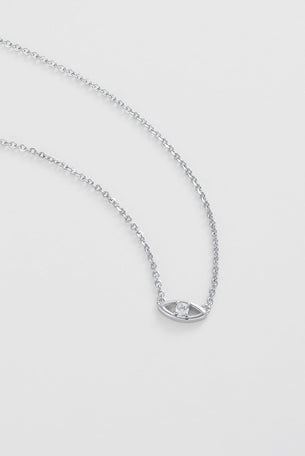 Evil Eye Necklace - Silver