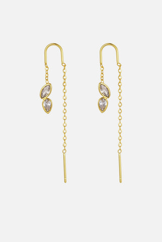 Ingrid Thread Earring - Gold