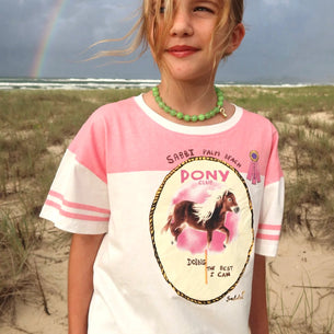 KIDS PONY CLUB TEE - PINK