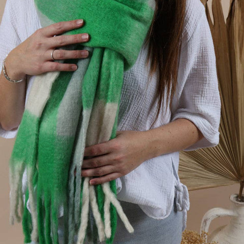 Fluffy Oversized Scarf - Alaska - Rainforest