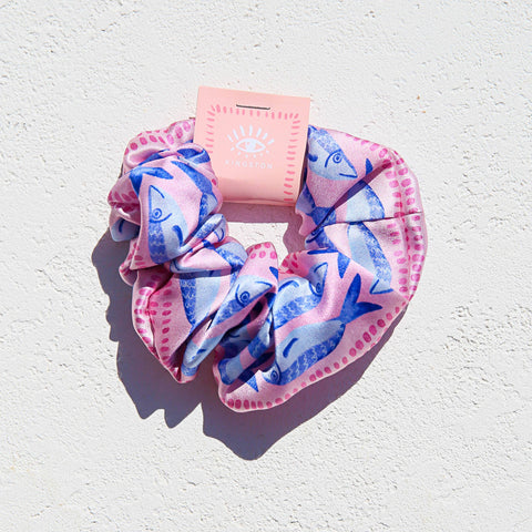 100% Silk Sardine Scrunchie