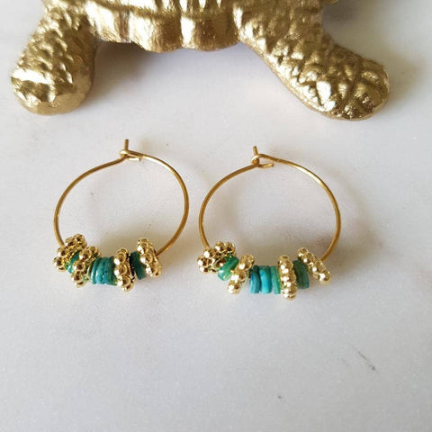 GINANDGER EARRINGS - JAVA GREEN