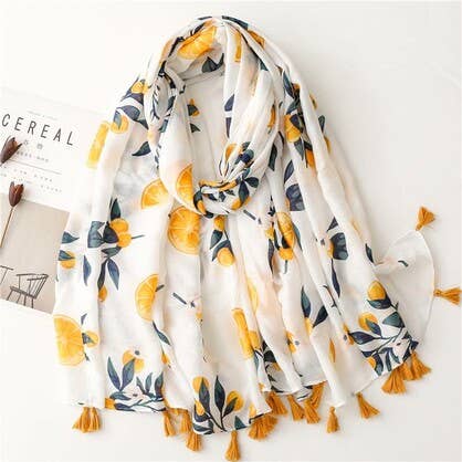 Lemons Cotton Scarf