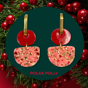 Ruby Red Golden Dainty Hoops