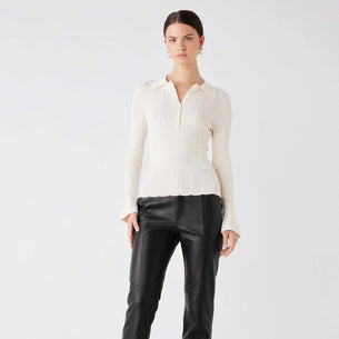 ESMAEE AVENUE BUTTON SWEATER - CREAM